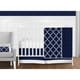 preview thumbnail 3 of 1, Sweet Jojo Designs Navy and White Trellis Collection Wallpaper Wall Border