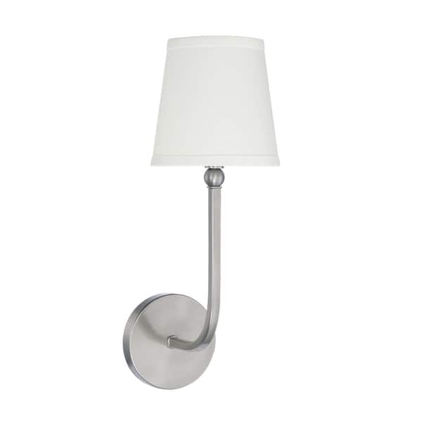 slide 1 of 1, Dawson 1-light Brushed Nickel Wall Sconce