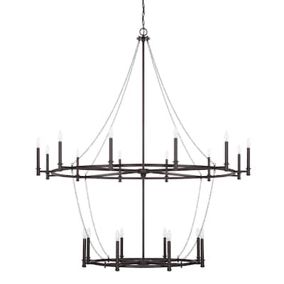 Lancaster 20-light Black Iron Chandelier
