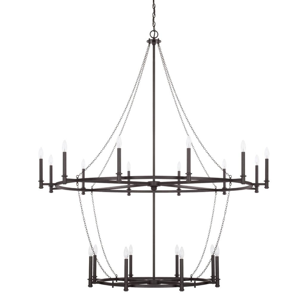 Lancaster 20-light Black Iron Chandelier