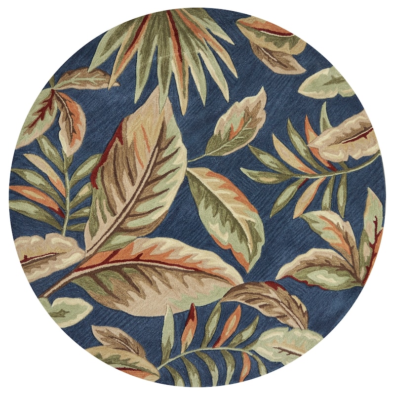 Porch & Den Argonne Blue Tropical Hand-tufted Rug