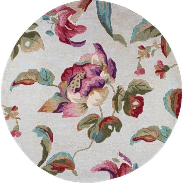 Shop Gracewood Hollow Hand Tufted Gardenia Floral Area Rug On Sale Overstock 22839619 8 X 10 6 Ivory Pink