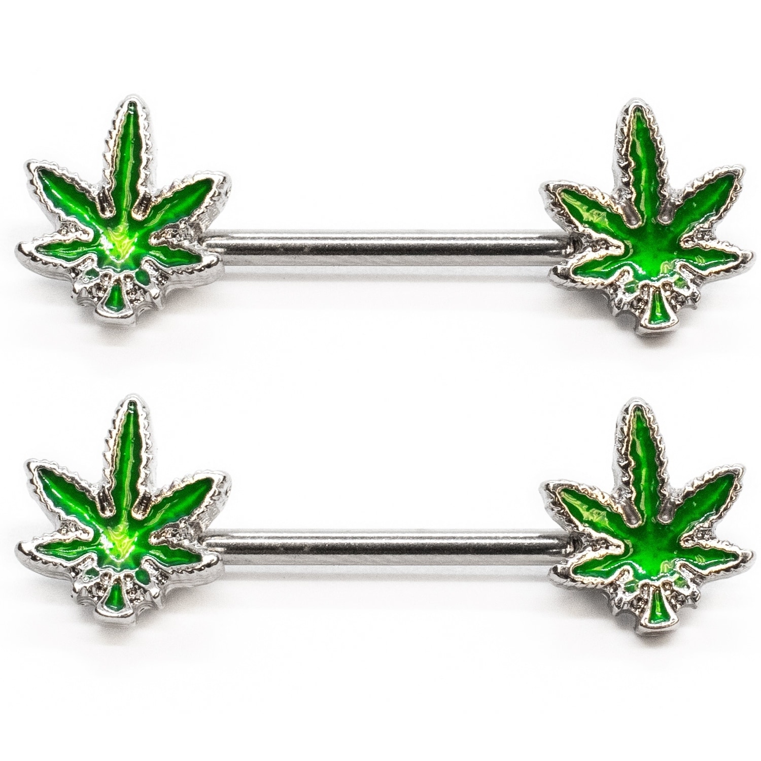weed nipple rings
