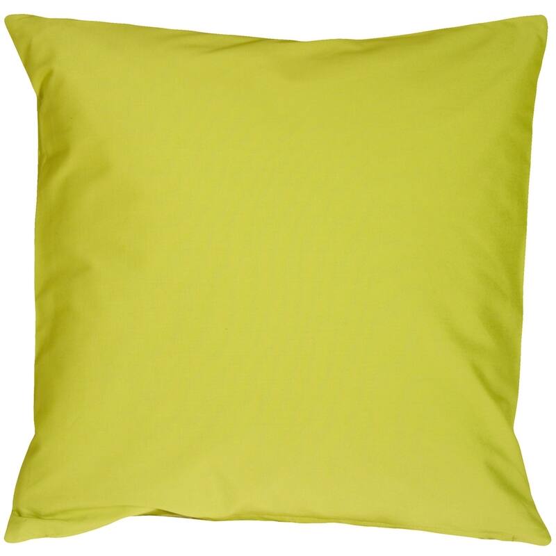 Caravan Cotton 23x23 Throw Pillow with Polyfill Insert - Lime Green