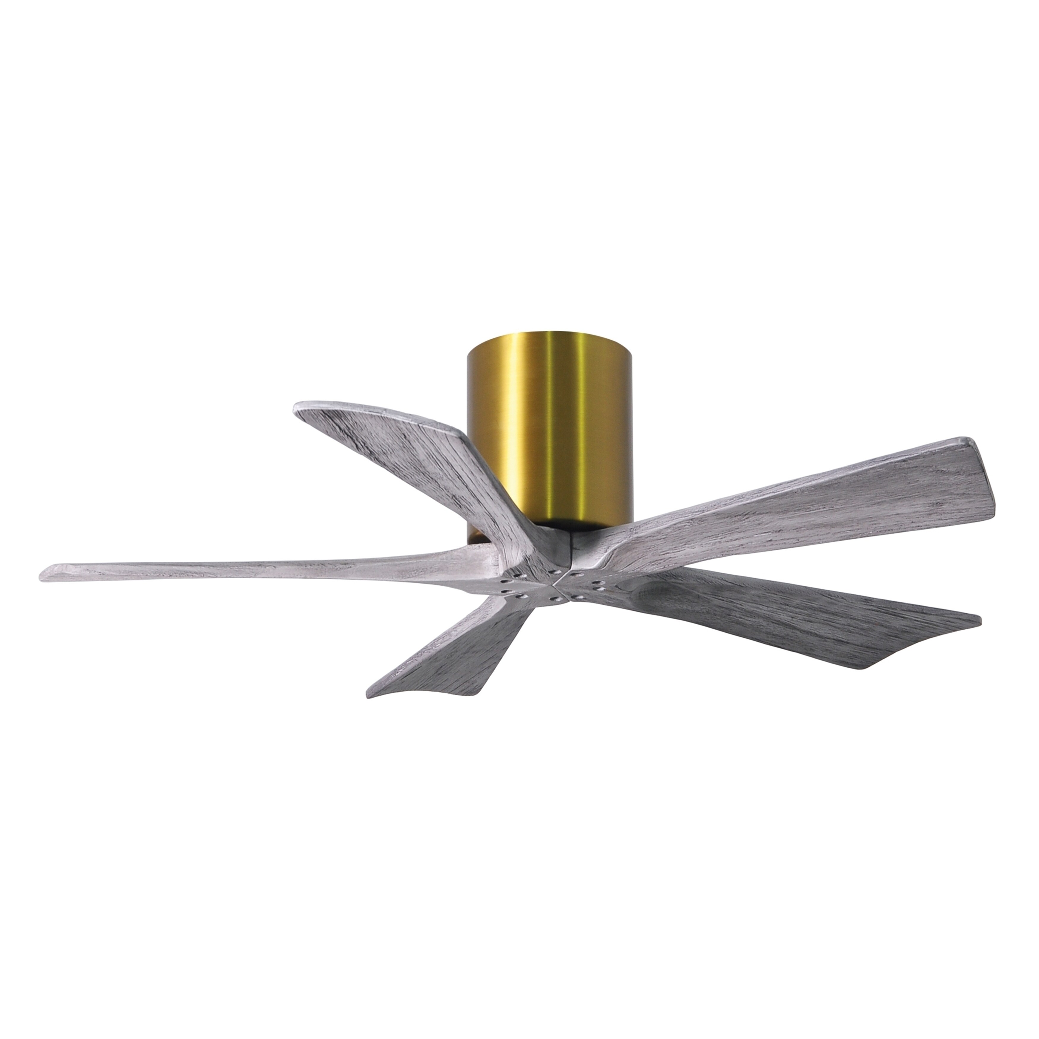 Shop Irene H 5 Blade 42 Inch Brushed Brass Flush Mount Paddle Fan