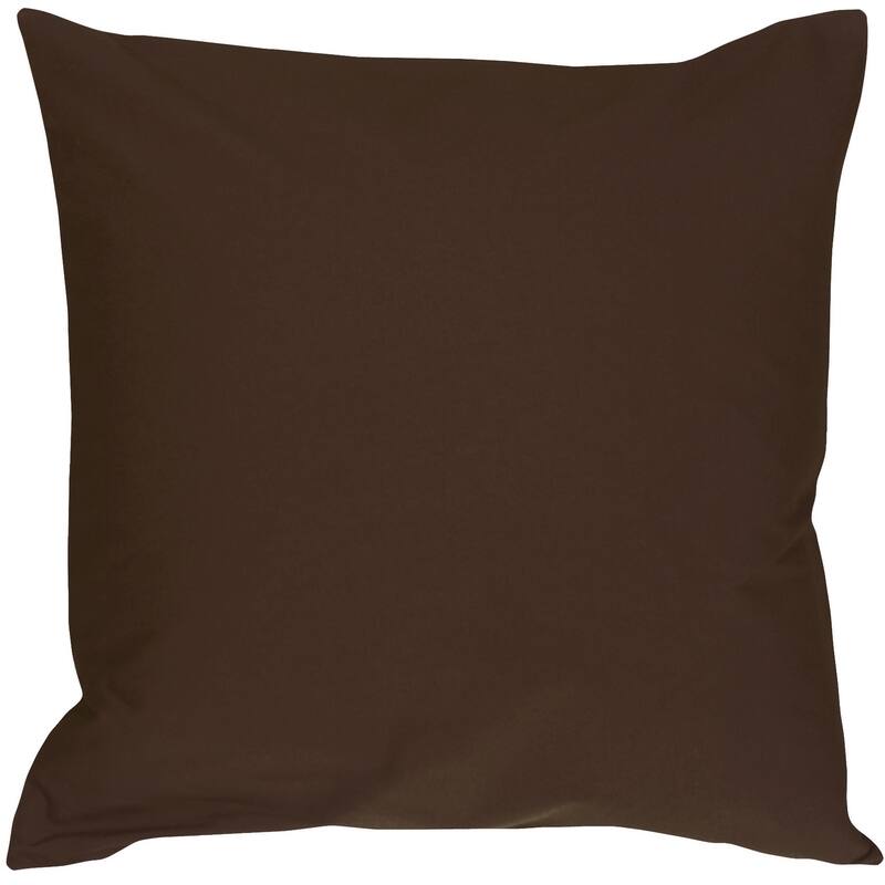 Caravan Cotton 20x20 Throw Pillow with Polyfill Insert - Brown