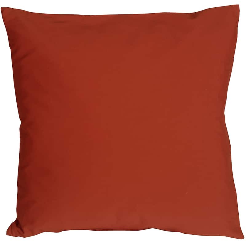 Caravan Cotton 20x20 Throw Pillow with Polyfill Insert - Rust