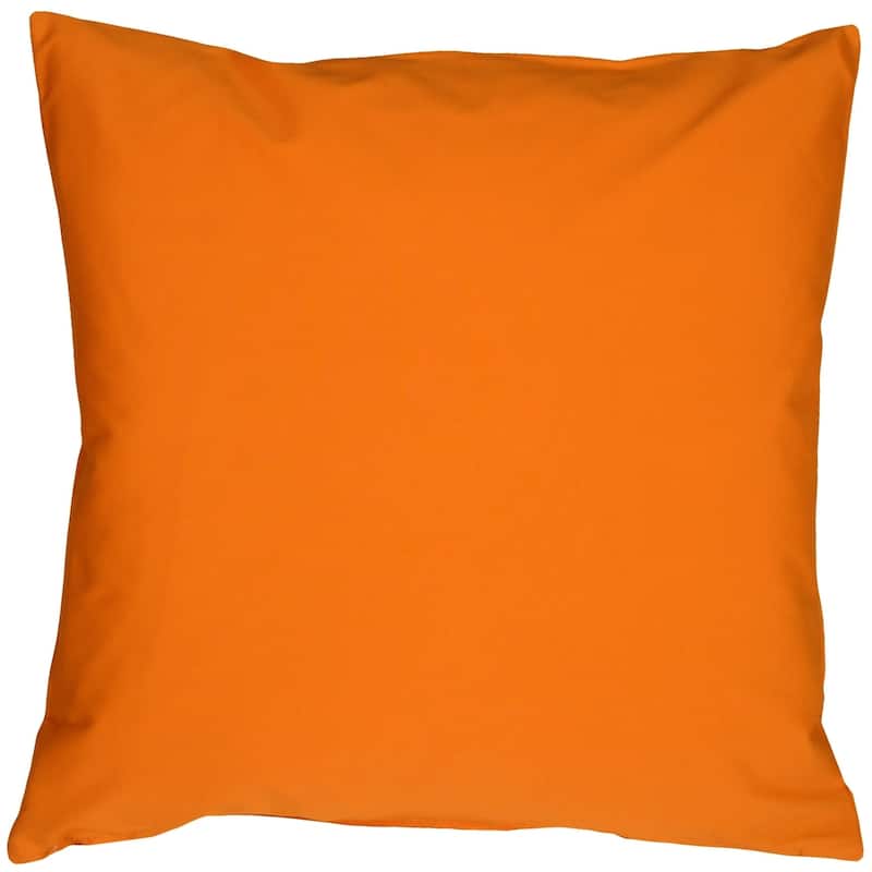 Caravan Cotton 20x20 Throw Pillow with Polyfill Insert - Orange