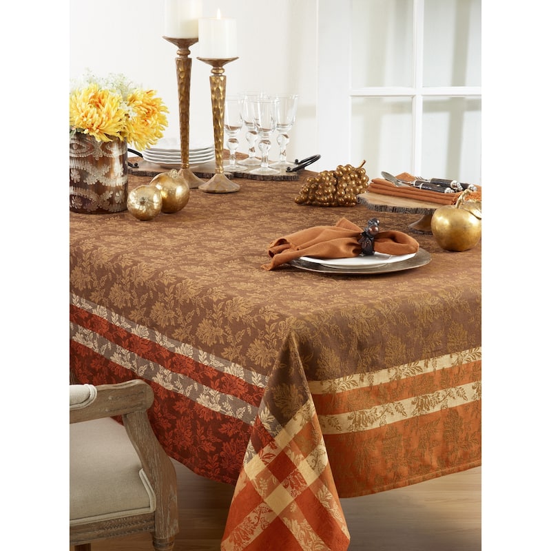 Fall Leaf Design 100% Cotton Tablecloth