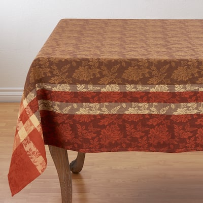 Fall Leaf Design 100% Cotton Tablecloth
