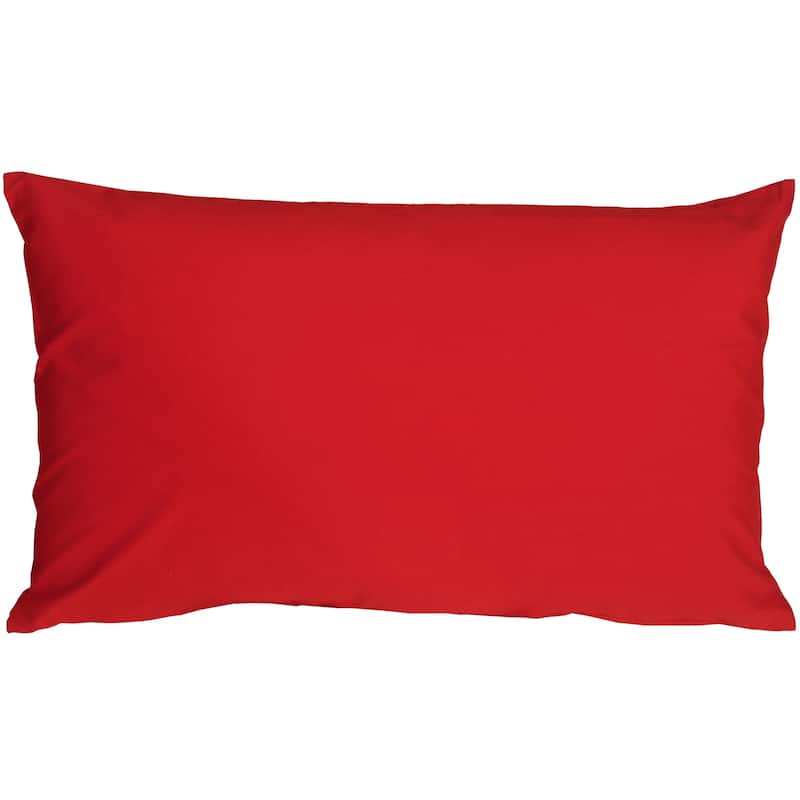 Caravan Cotton 12x19 Throw Pillow with Polyfill Insert - Red