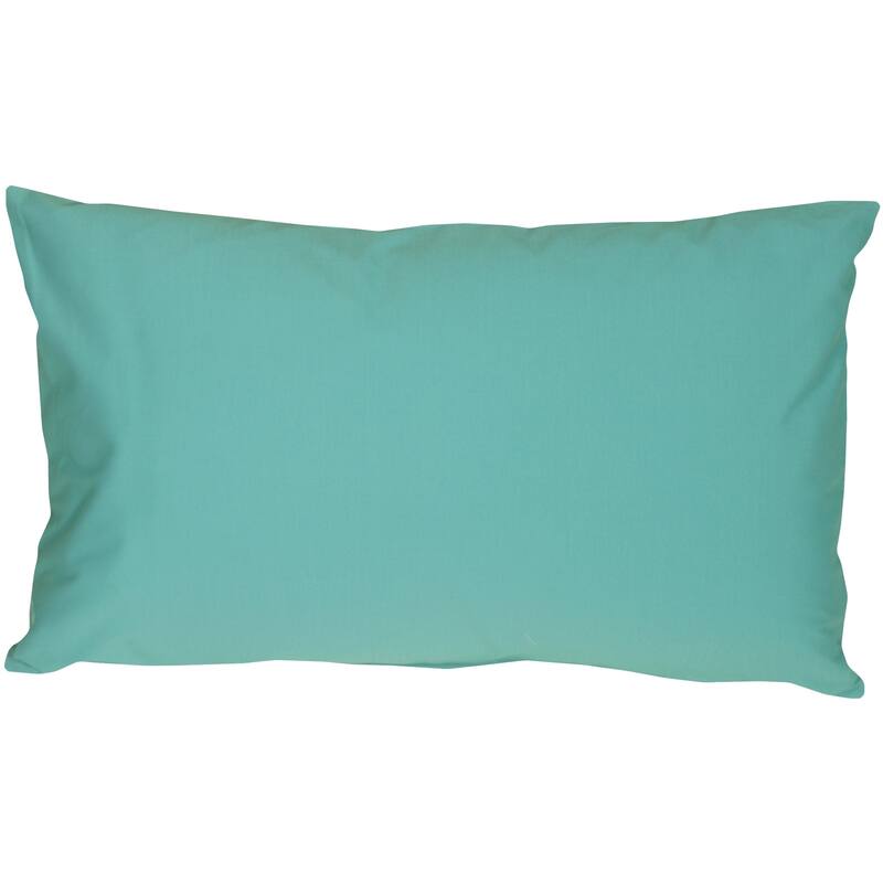 Caravan Cotton 12x19 Throw Pillow with Polyfill Insert - Turquoise