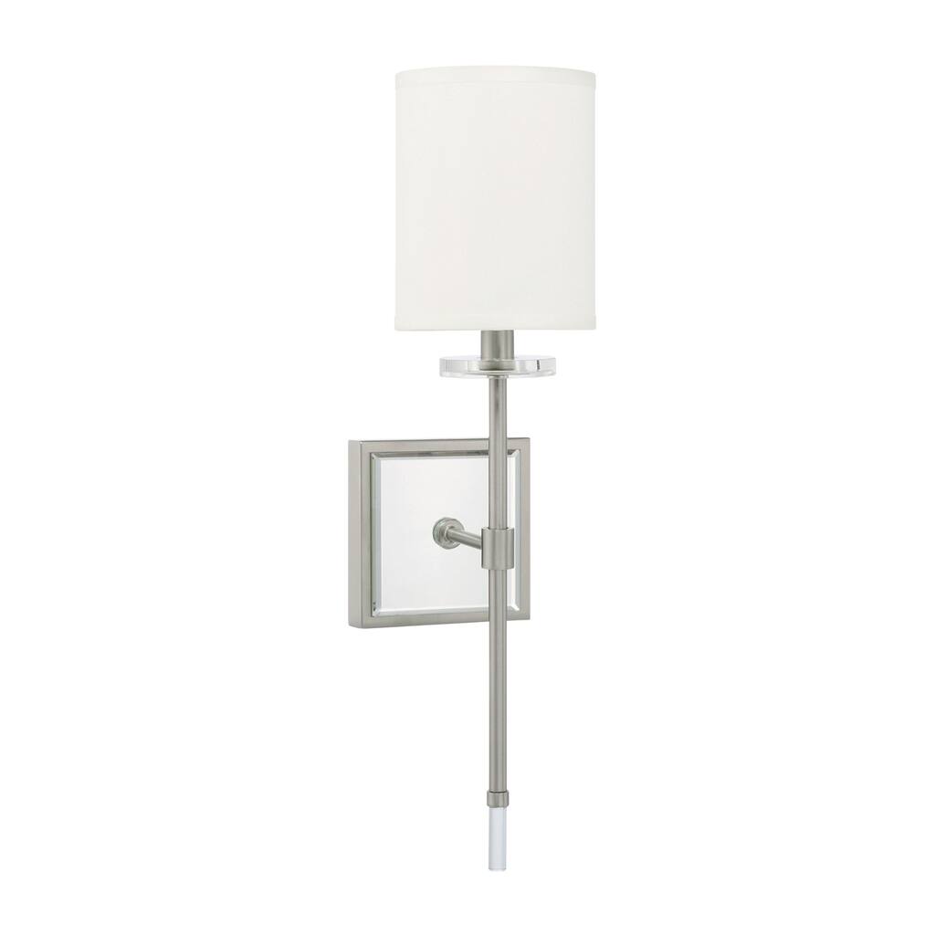 Contemporary 1-light Brushed Nickel Wall Sconce - Brushed Nickel