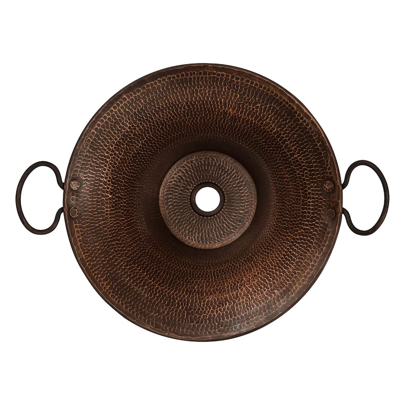 Handmade 16" Hammered Copper Deep Pan Vessel Sink (Mexico)