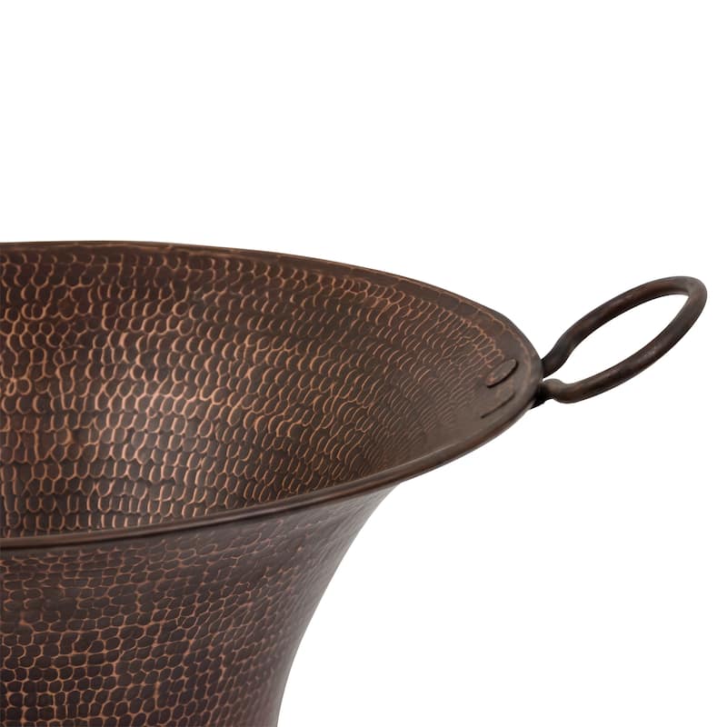 Handmade 16" Hammered Copper Deep Pan Vessel Sink (Mexico)