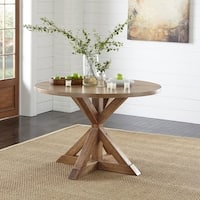 Simple Living Charlotte Pedestal Dining Table - Brown