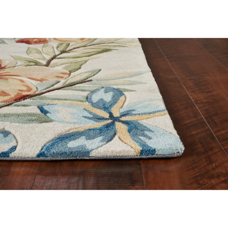 KAS Coral Ivory Aloha Hand-tufted Rug