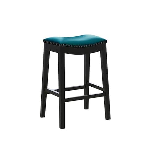 Abbyson Chapin 29 inch Bonded Leather Saddle Bar Stool