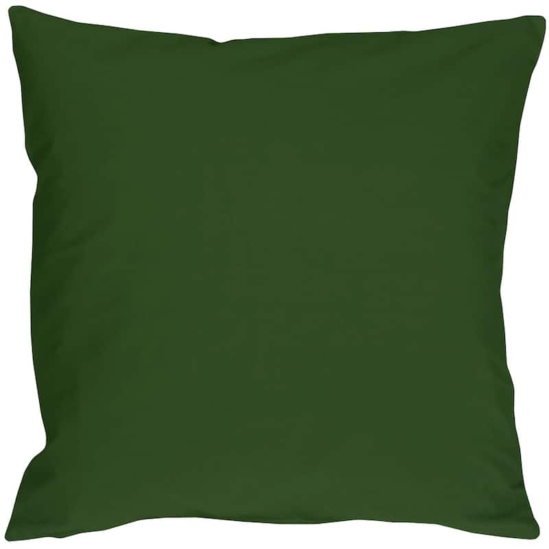 Caravan Cotton 16x16 Throw Pillow with Polyfill Insert - Forest green