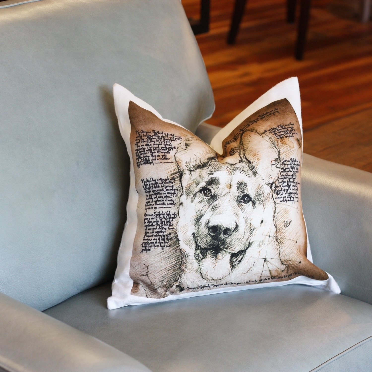 Corgi Dog Original Art Decorative Pillow, Abstract Throw Pillow