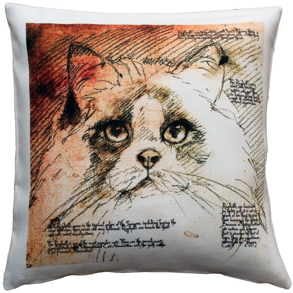 Ragdoll Cat 17x17 Throw Pillow with Polyfill Insert