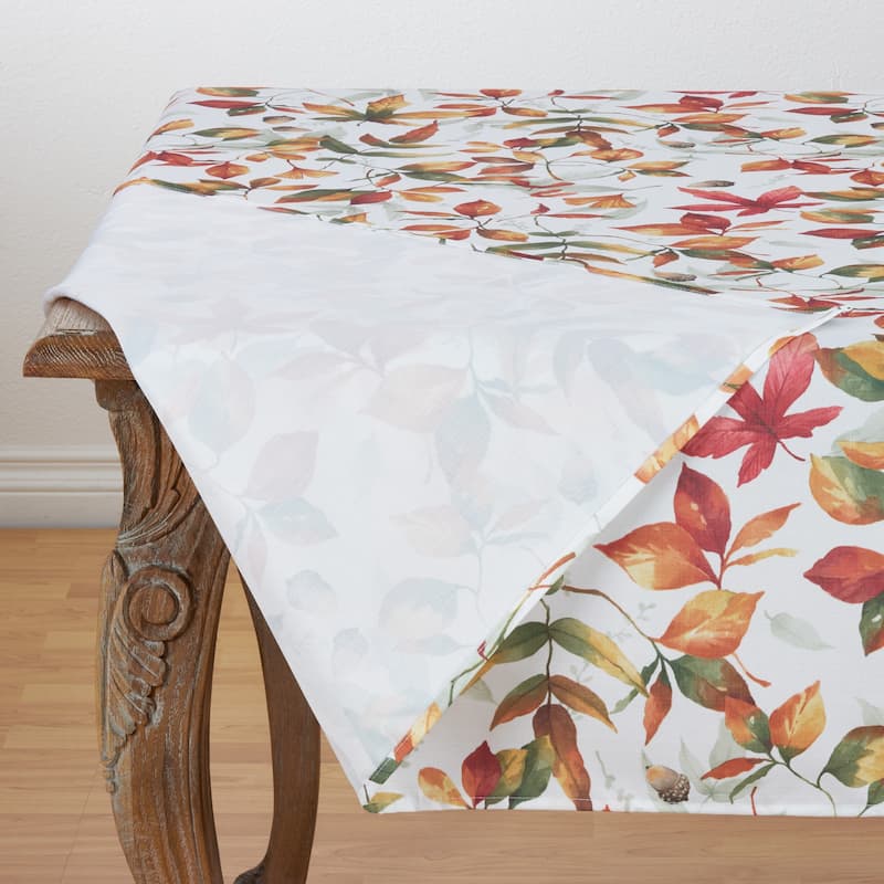 Fall Leaves Design Tablecloth With Rich Pattern