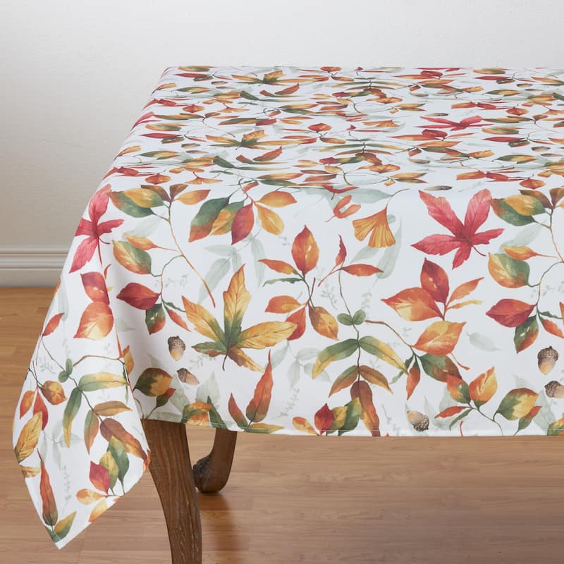 Fall Leaves Design Tablecloth With Rich Pattern