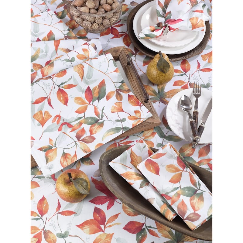 Fall Leaves Design Tablecloth With Rich Pattern