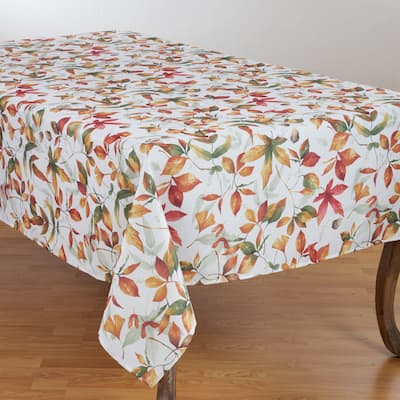 Fall Leaves Design Tablecloth With Rich Pattern