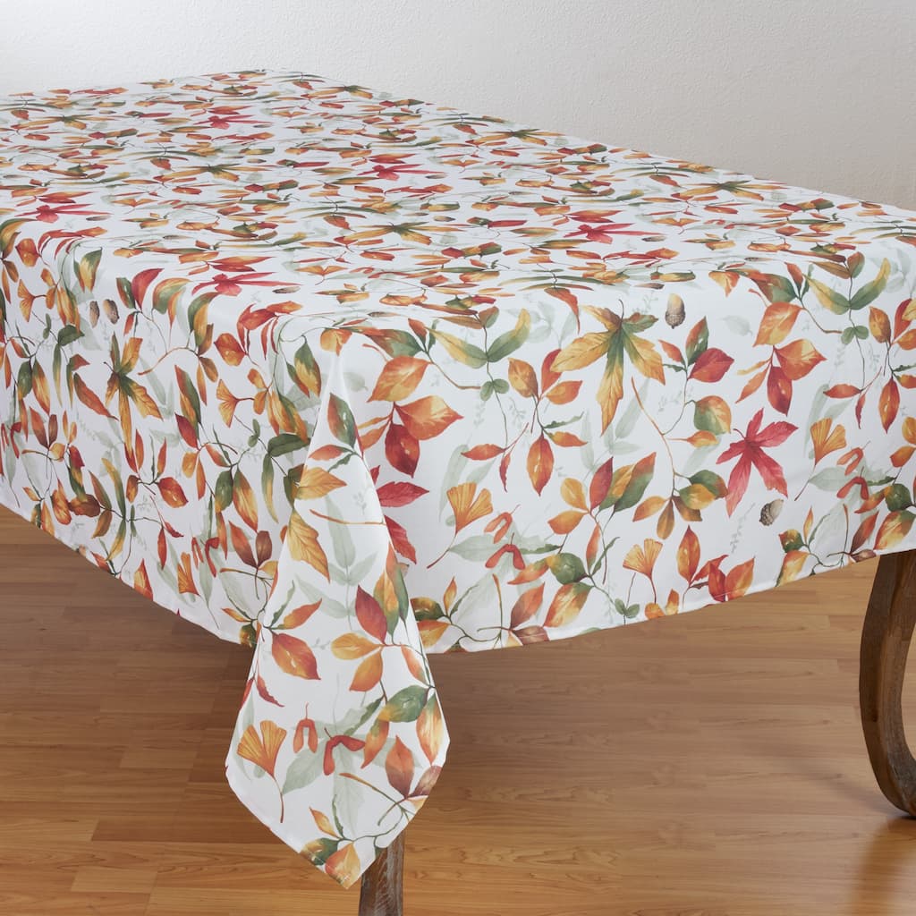 Fall Leaves Design Tablecloth With Rich Pattern