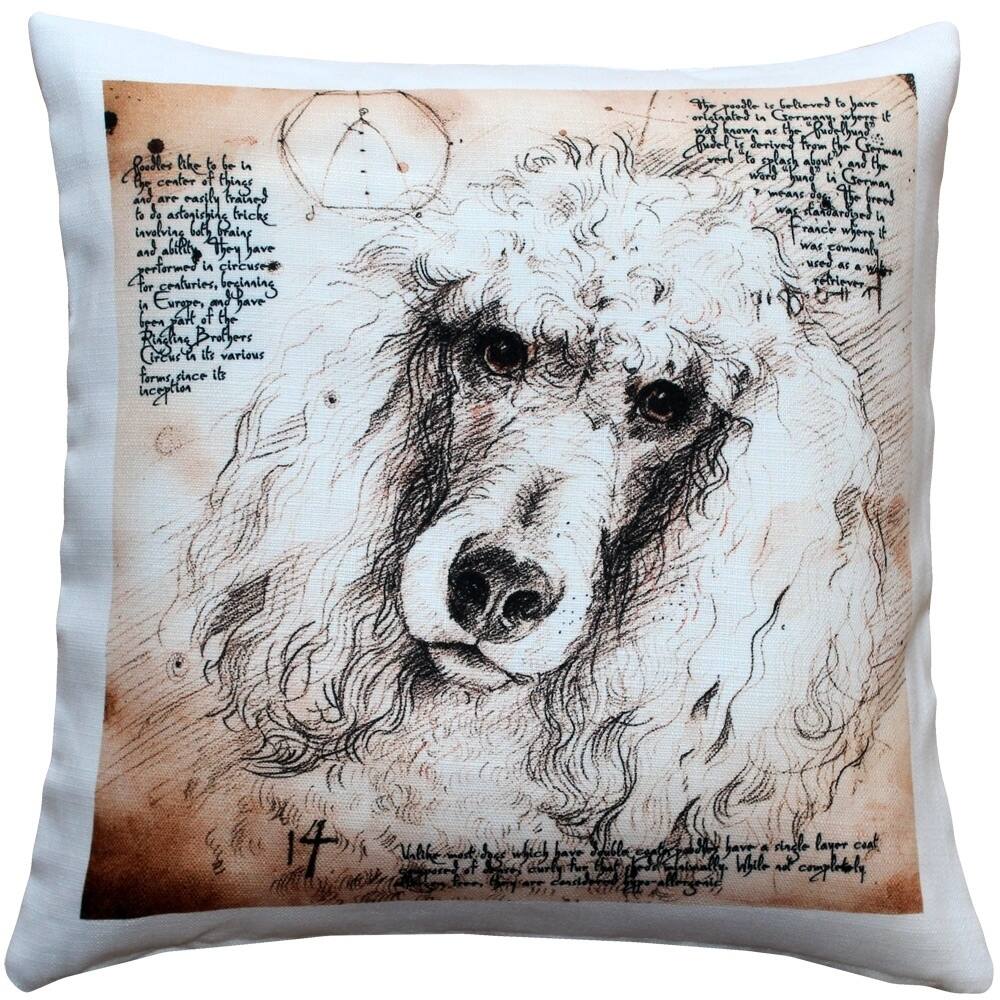 Poodle Dog 17x17 Throw Pillow with Polyfill Insert
