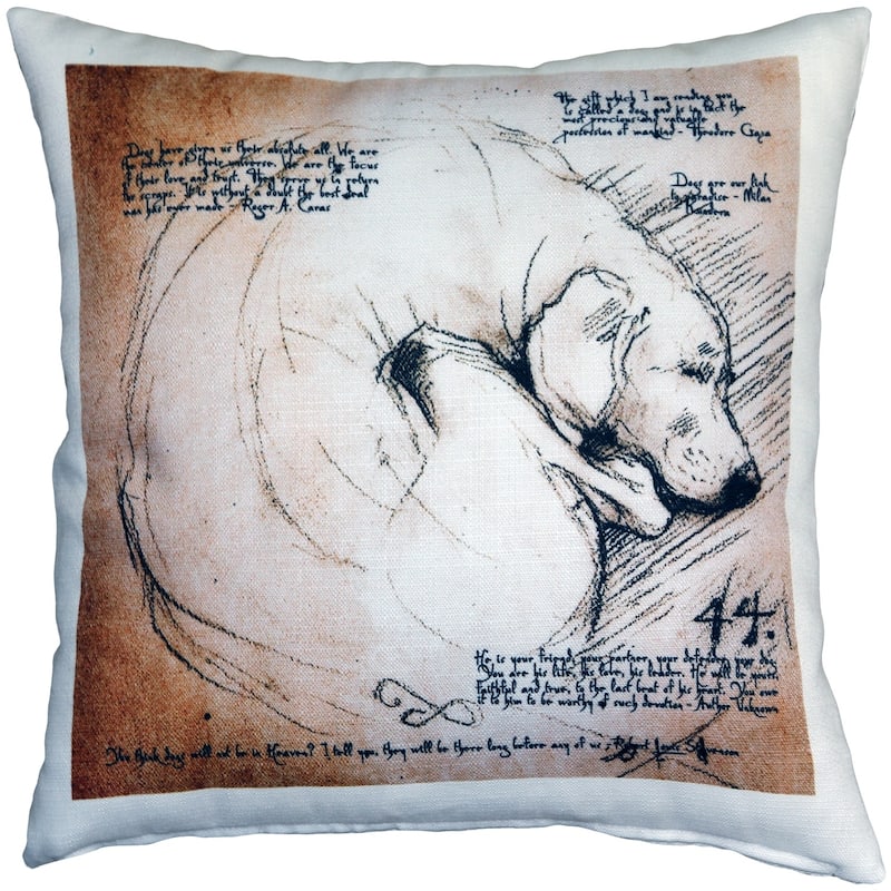 The Love of Dogs 17x17 Throw Pillow with Polyfill Insert - Bed Bath ...