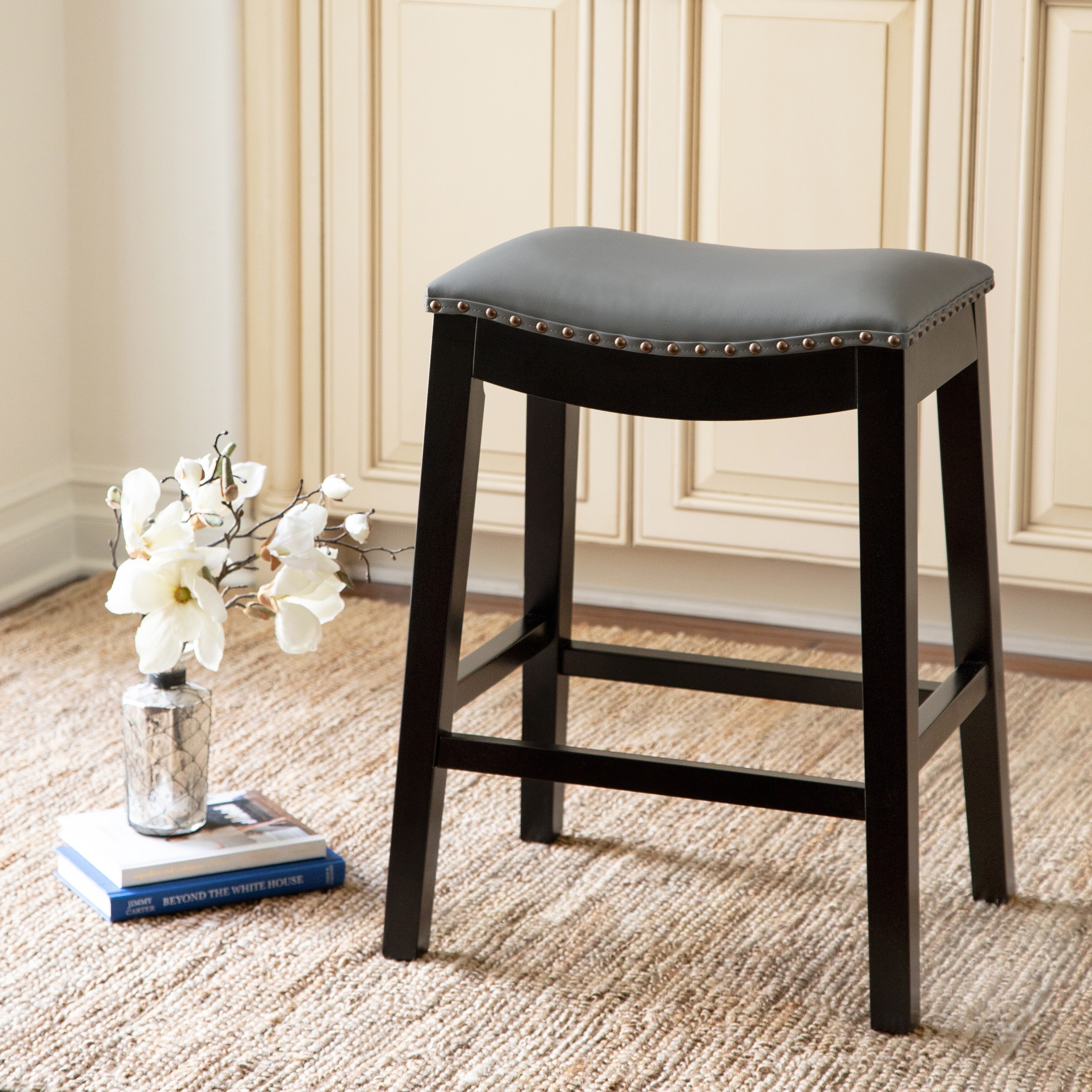 leather saddle counter height stools