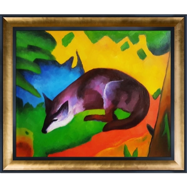 Shop Franz Marc 'Blue Black Fox' Hand Painted Oil Reproduction - On ...