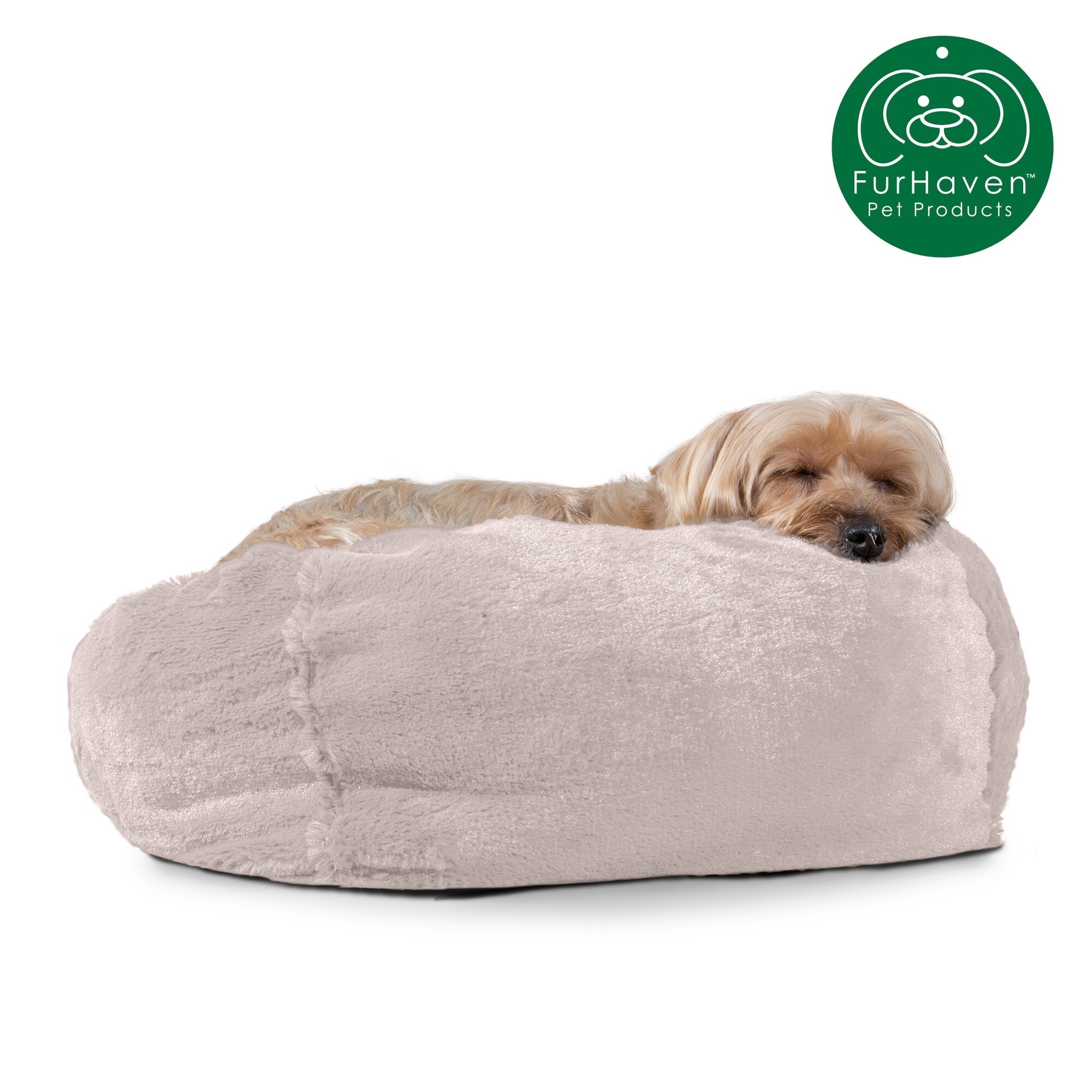 FurHaven Pet Round Plush Ball Dog Bed Shell