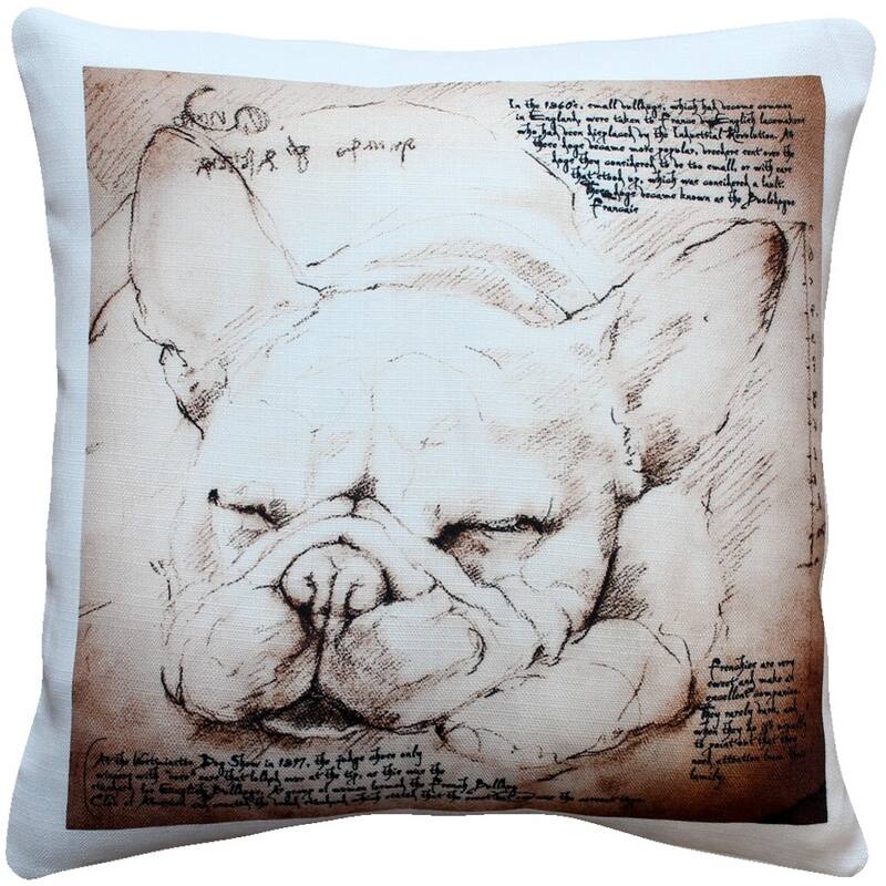 French Bulldog Dog 17x17 Throw Pillow with Polyfill Insert
