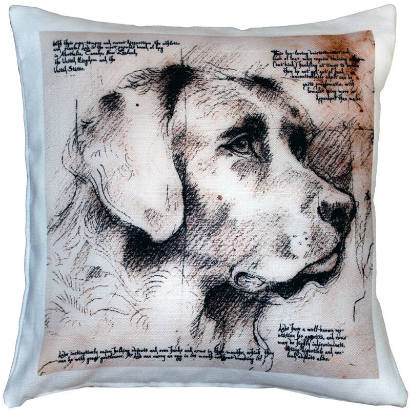 Labrador Dog 17x17 Throw Pillow with Polyfill Insert - Accent - 17"x17" - Polyester