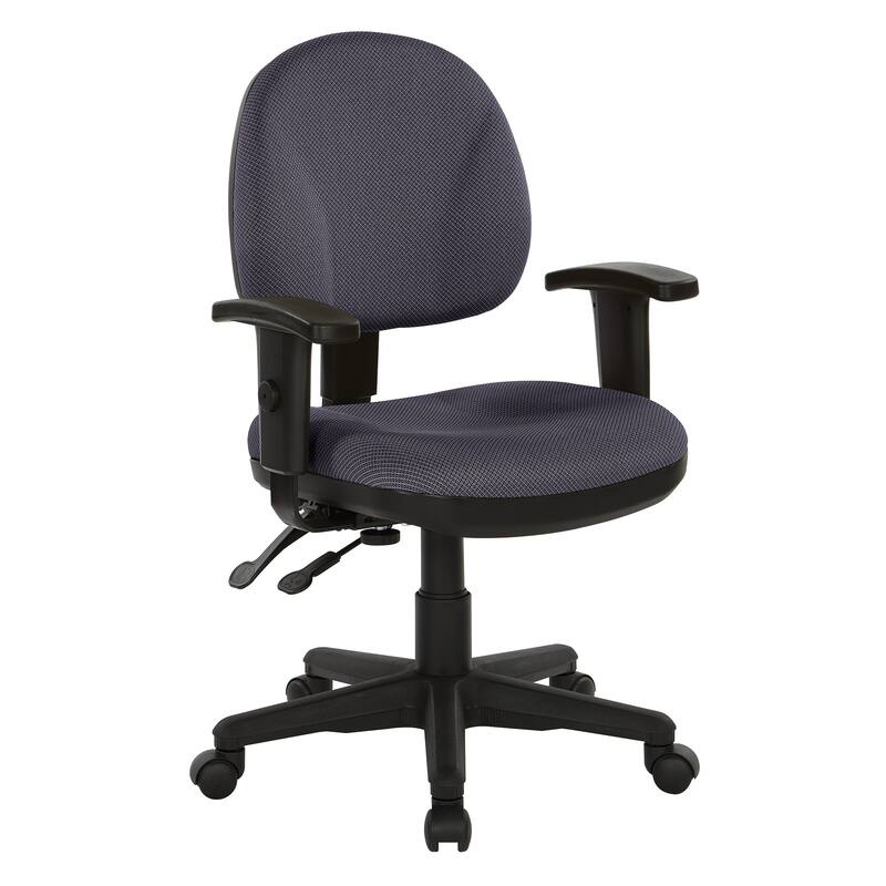 Sculpted Ergonomic Fabricated Office Chair - Jet
