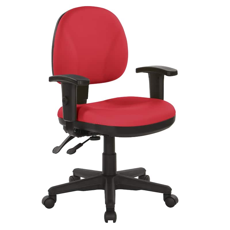 Sculptured Ergonomic Fabricated Office Chair - Lipstick