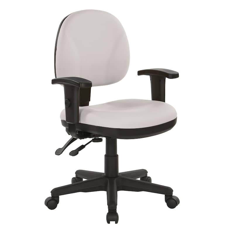 Sculptured Ergonomic Fabricated Office Chair - Snow