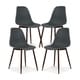 preview thumbnail 23 of 47, Edgemod Landon Sculpted Dining Chair (Set of 4) Grey