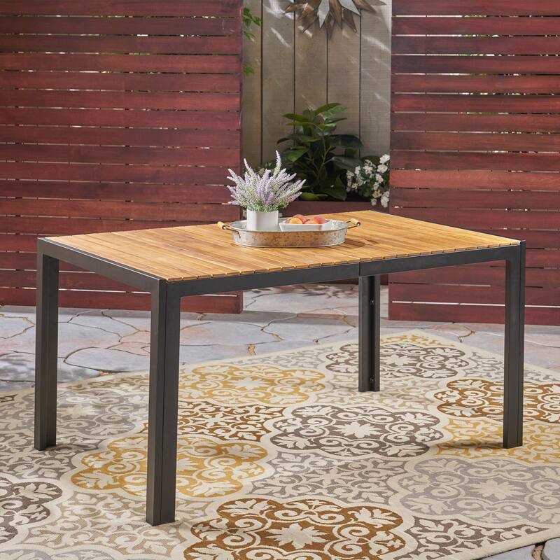 Pavillion Outdoor 59" Acacia Wood Dining Table by Christopher Knight Home - 59.25"L x 35.50"W x 30.00"H