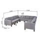 preview thumbnail 3 of 8, Delilah Mid Century Modern U-Shaped Sectional Sofa Set(Set 0f 10) by Christopher Knight Home