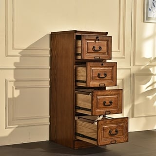 Shop Ward Burnished Walnut Wood Finish Four Drawer File 