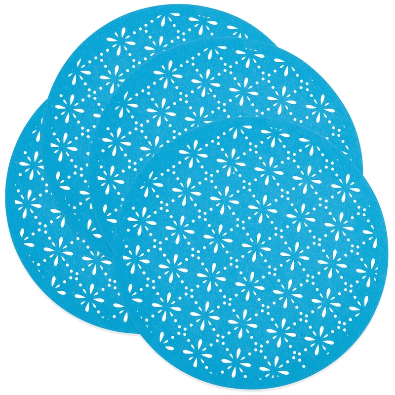 Round Cutwork Felt Table Mats (Set of 4)