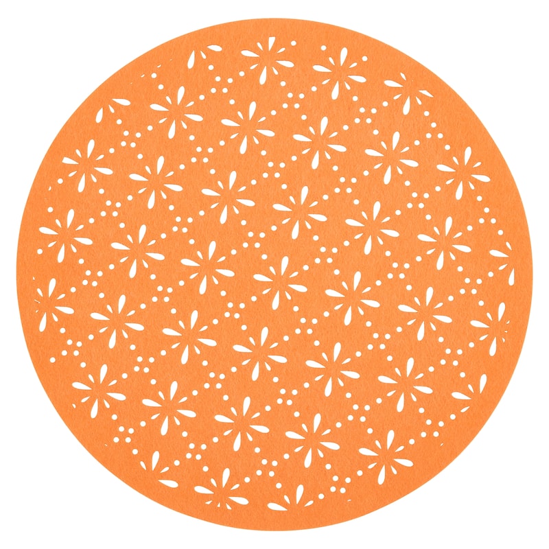 Round Cutwork Felt Table Mats (Set of 4)