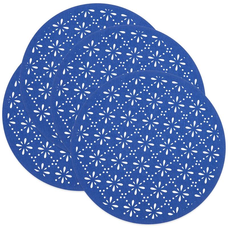 Round Cutwork Felt Table Mats (Set of 4)