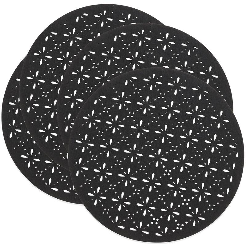 Round Cutwork Felt Table Mats (Set of 4)