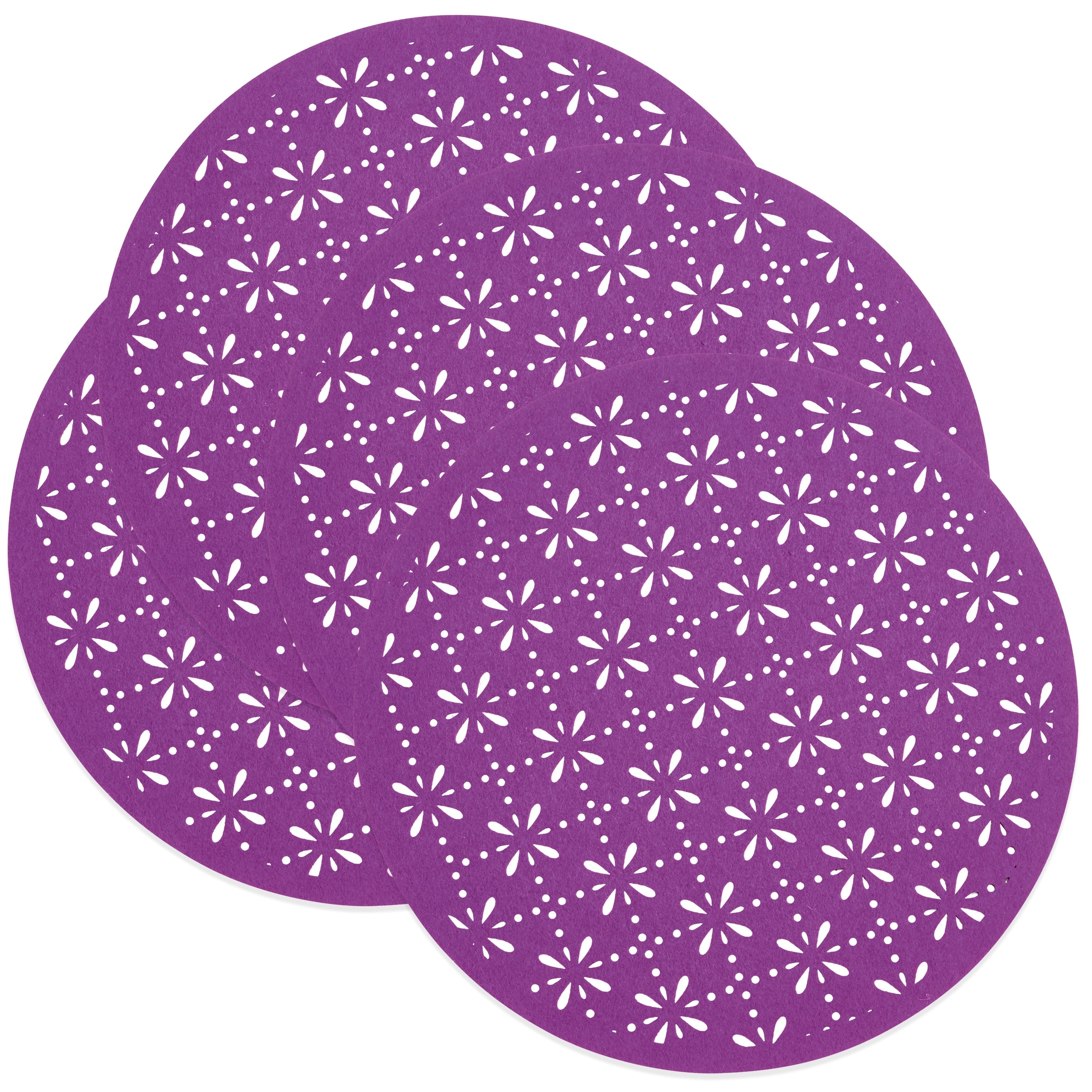 Round Cutwork Felt Table Mats (Set of 4) Bed Bath & Beyond 22848778