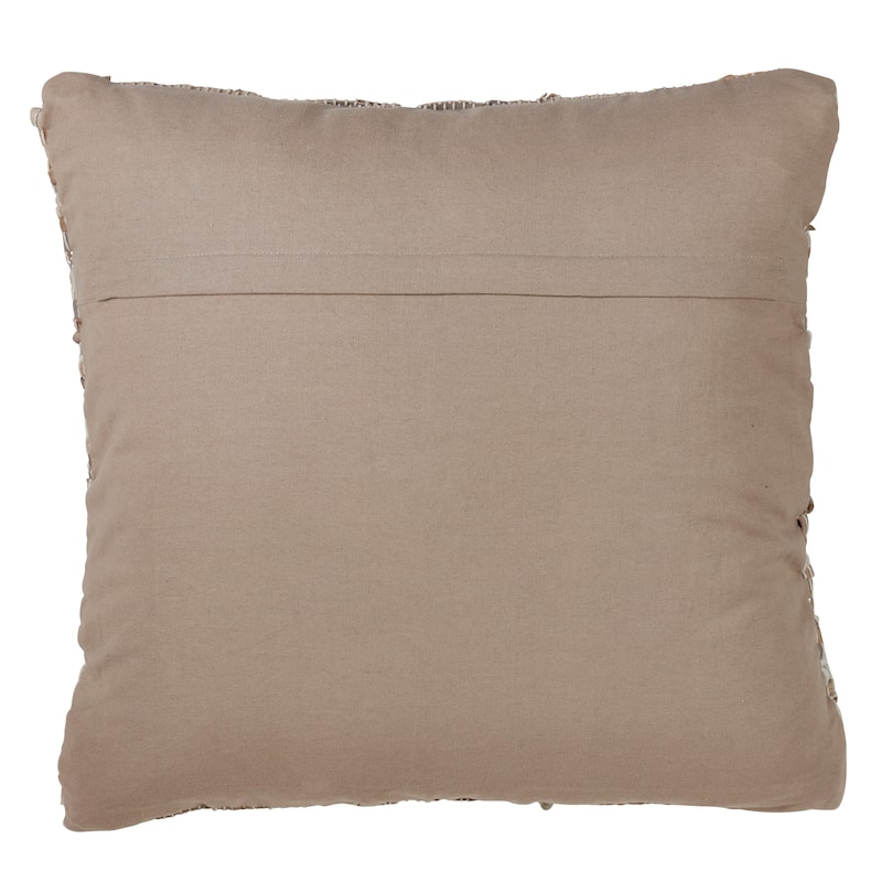 Chindi Woven Leather Down Filled Throw Pillow
